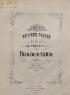 24 petites pièces en forme de préludes : op. 1. No [5]