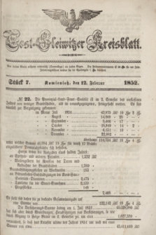 Tost-Gleiwitzer Kreisblatt. Jg.[10], Stück 7 (12 Februar 1852)