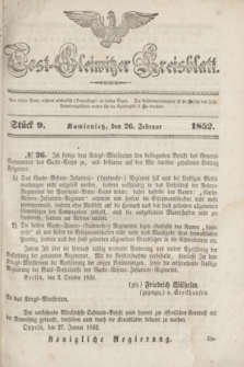 Tost-Gleiwitzer Kreisblatt. Jg.[10], Stück 9 (26 Februar 1852)