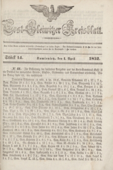 Tost-Gleiwitzer Kreisblatt. Jg.[10], Stück 14 (1 April 1852)