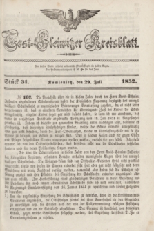 Tost-Gleiwitzer Kreisblatt. Jg.[10], Stück 31 (29 Juli 1852)