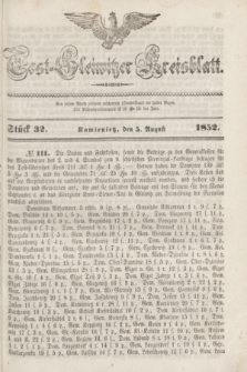 Tost-Gleiwitzer Kreisblatt. Jg.[10], Stück 32 (5 August 1852)