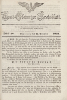 Tost-Gleiwitzer Kreisblatt. Jg.[10], Stück 38 (16 September 1852)