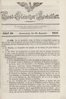 Tost-Gleiwitzer Kreisblatt. Jg.[10], Stück 39 (23 September 1852)