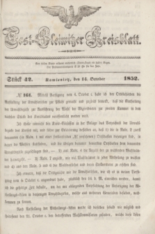 Tost-Gleiwitzer Kreisblatt. Jg.[10], Stück 42 (14 October 1852)