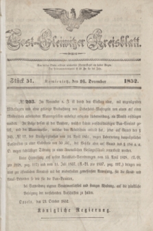 Tost-Gleiwitzer Kreisblatt. Jg.[10], Stück 51 (16 December 1852)