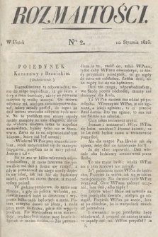 Rozmaitości : oddział literacki Gazety Lwowskiej. 1823, nr 2