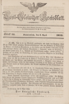 Tost-Gleiwitzer Kreisblatt. Jg.[11], Stück 14 (7 April 1853)