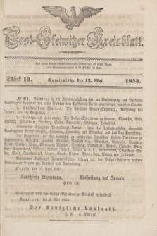 Tost-Gleiwitzer Kreisblatt. Jg.[11], Stück 19 (12 Mai 1853)