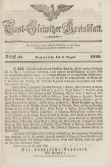 Tost-Gleiwitzer Kreisblatt. Jg.[11], Stück 31 (4 August 1853)