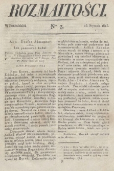 Rozmaitości : oddział literacki Gazety Lwowskiej. 1823, nr 3