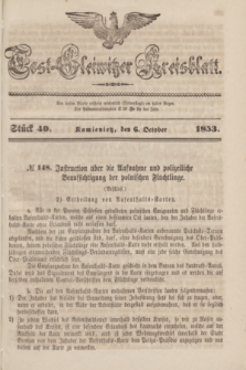 Tost-Gleiwitzer Kreisblatt. Jg.[11], Stück 40 (6 October 1853)