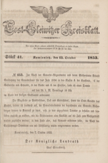 Tost-Gleiwitzer Kreisblatt. Jg.[11], Stück 41 (13 October 1853)