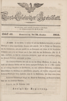 Tost-Gleiwitzer Kreisblatt. Jg.[11], Stück 42 (20 October 1853)
