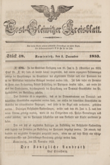 Tost-Gleiwitzer Kreisblatt. Jg.[11], Stück 48 (1 December 1853)