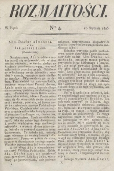Rozmaitości : oddział literacki Gazety Lwowskiej. 1823, nr 4