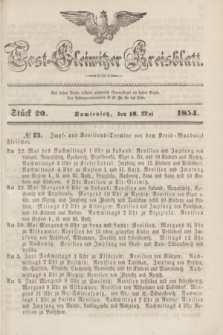 Tost-Gleiwitzer Kreisblatt. Jg.[12], Stück 20 (18 Mai 1854)
