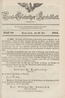Tost-Gleiwitzer Kreisblatt. Jg.[12], Stück 28 (13 Juli 1854)