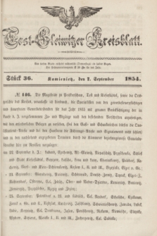 Tost-Gleiwitzer Kreisblatt. Jg.[12], Stück 36 (7 September 1854)