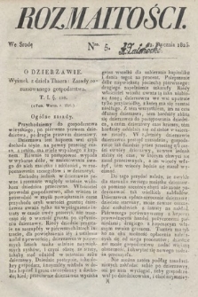 Rozmaitości : oddział literacki Gazety Lwowskiej. 1823, nr 5