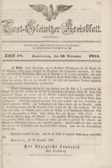 Tost-Gleiwitzer Kreisblatt. Jg.[12], Stück 48 (30 November 1854)