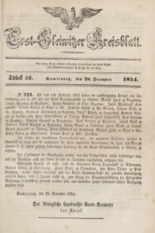 Tost-Gleiwitzer Kreisblatt. Jg.[12], Stück 52 (28 December 1854)