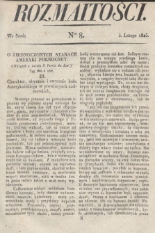 Rozmaitości : oddział literacki Gazety Lwowskiej. 1823, nr 8