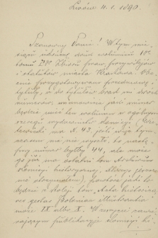 Korespondencja Michała Bobrzyńskiego – od września 1890 wiceprezydenta Rady Szkolnej Krajowej – z lat 1890–1891