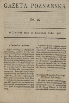 Gazeta Poznańska. 1806, Nro. 96 (20 listopada)