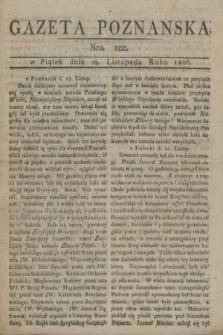 Gazeta Poznańska. 1806, Nro. 100 (28 listopada)
