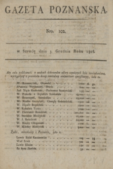 Gazeta Poznańska. 1806, Nro. 102 (3 grudnia)