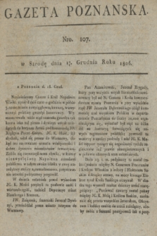 Gazeta Poznańska. 1806, Nro. 107 (17 grudnia) + dod.