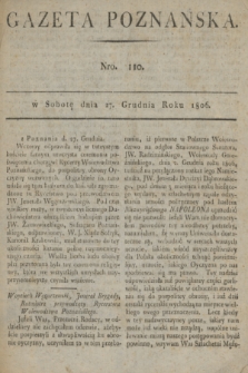 Gazeta Poznańska. 1806, Nro. 110 (27 grudnia) + dod.