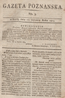 Gazeta Poznańska. 1815, Nro. 3 (11 stycznia) + dod.