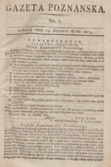 Gazeta Poznańska. 1815, Nro. 7 (25 stycznia) + dod.