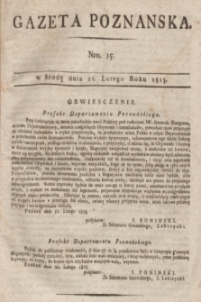 Gazeta Poznańska. 1815, Nro. 15 (22 lutego)