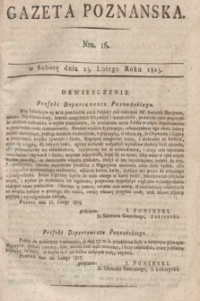 Gazeta Poznańska. 1815, Nro. 16 (25 lutego) + dod.
