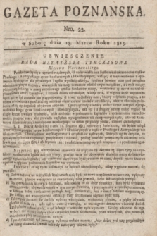 Gazeta Poznańska. 1815, Nro. 22 (18 marca) + dod.