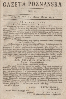 Gazeta Poznańska. 1815, Nro. 25 (29 marca) + dod.