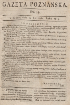 Gazeta Poznańska. 1815, Nro. 28 (8 kwietnia) + dod.