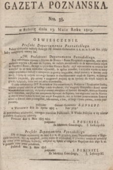 Gazeta Poznańska. 1815, Nro. 38 (13 maja)