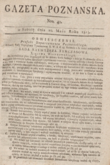 Gazeta Poznańska. 1815, Nro. 40 (20 maja) + dod.