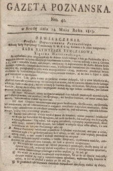 Gazeta Poznańska. 1815, Nro. 41 (24 maja) + dod.