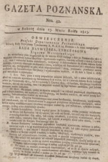 Gazeta Poznańska. 1815, Nro. 42 (27 maja) + dod.