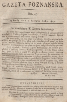 Gazeta Poznańska. 1815, Nro. 45 (7 czerwca) + dod.