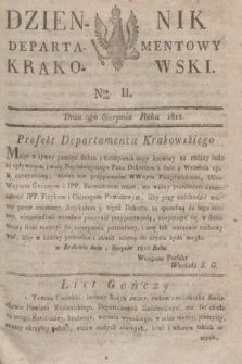 Dziennik Departamentowy Krakowski. 1812, Nro 11 (9 sierpnia)