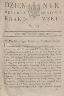 Dziennik Departamentowy Krakowski. 1812, Nro 16 (17 września)