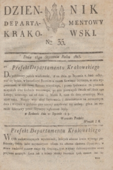 Dziennik Departamentowy Krakowski. 1813, Nro 35 (28 stycznia)