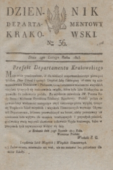 Dziennik Departamentowy Krakowski. 1813, Nro 36 (4 lutego) + dod.