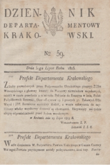 Dziennik Departamentowy Krakowski. 1813, Nro 59 (30 lipca)